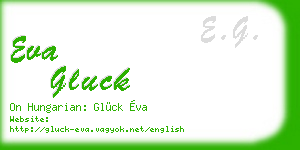 eva gluck business card